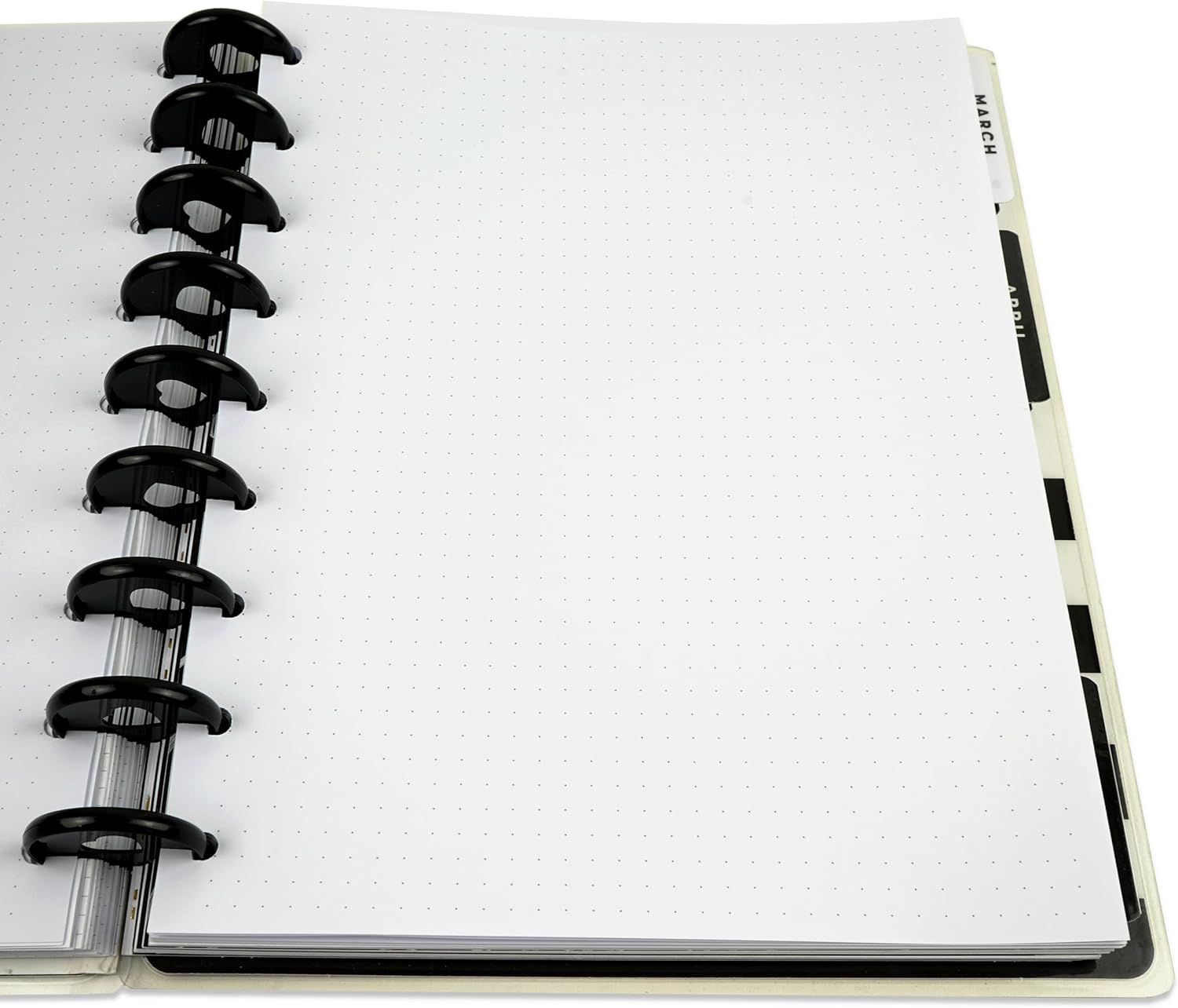 Discbound Dotted Grid Paper, 120 GSM Refill, 200 Sheets (400 Pages), 9 Disc Pre-Punched Happy Planner Inserts, Loose