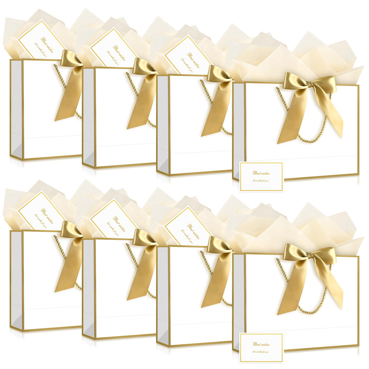 Gift Bags with Handles, 13" Medium Gift Bags with Tissue Paper