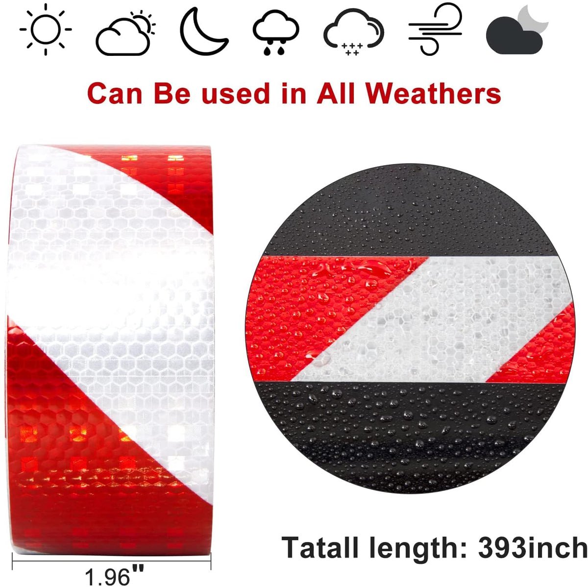 Reflective Tape, Waterproof Self Adhesive Dot Safety Reflector