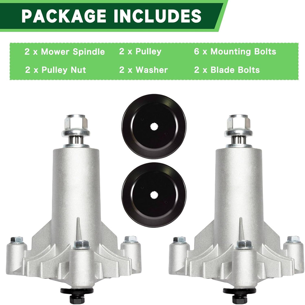 130794 Spindle Assembly with 153535 Pulley Fit for 38 42 inch Deck Craftsman LT1000 LT2000 LTX1000 DLT3000 DYT4000