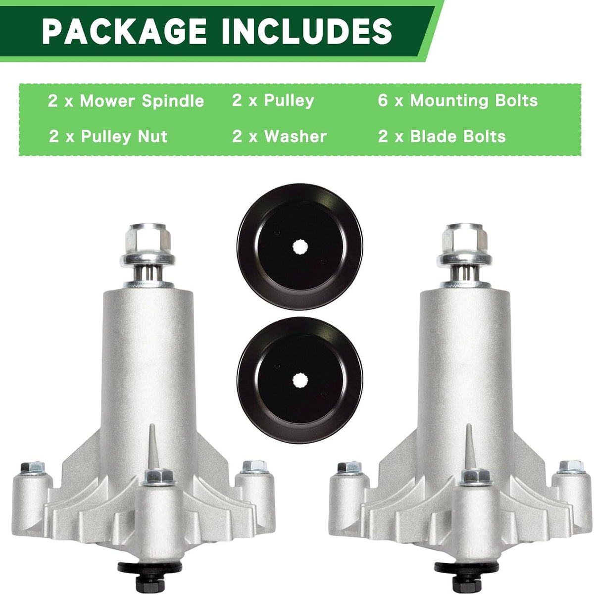 130794 Spindle Assembly with 153535 Pulley Fit for 38 42 inch Deck Craftsman LT1000 LT2000 LTX1000 DLT3000 DYT4000