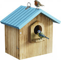 Bird House for Outside, Wooden Hanging Bird Nesting Box with Perch