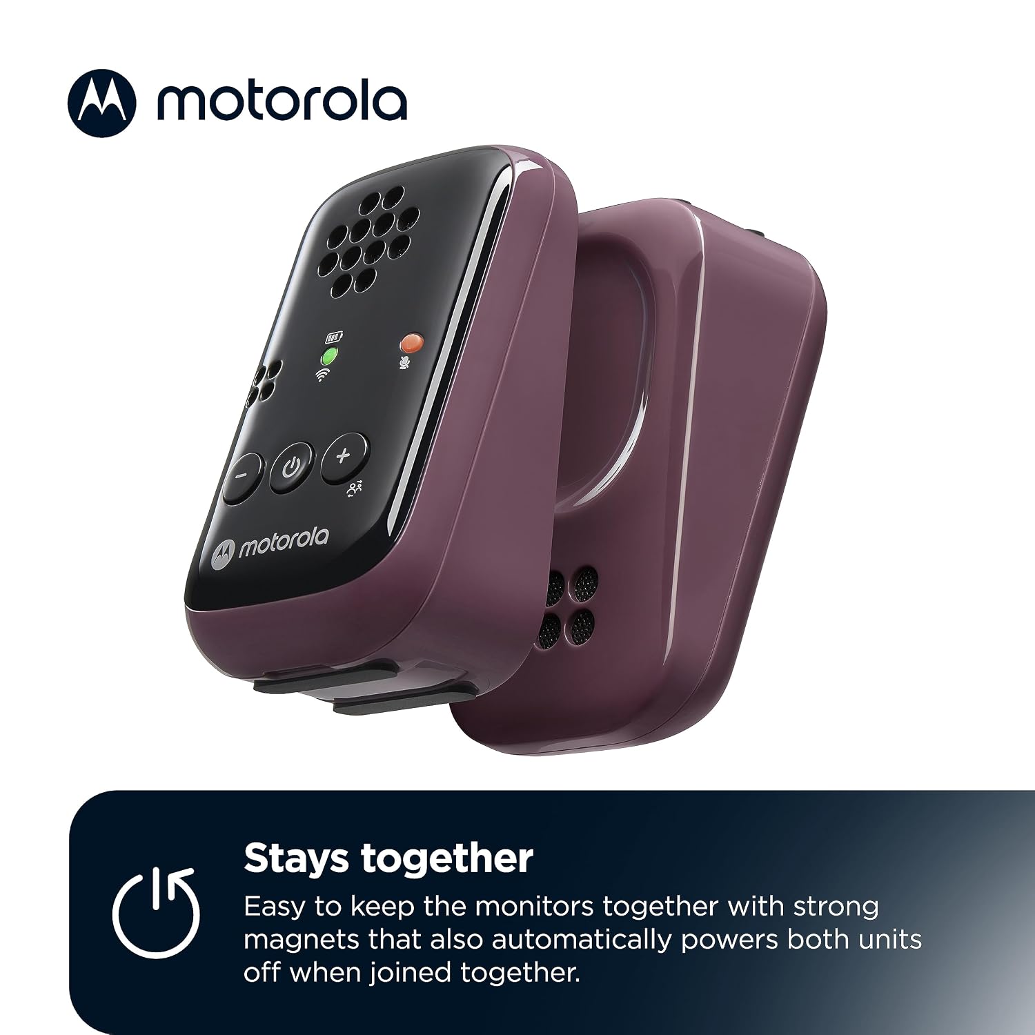 PIP12 Baby Monitor Audio Only, Portable and Rechargeable, No WiFi Needed, 1500ft Range HD Sound with Auto Off