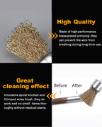 Rocaris 15 Pack 3 Sizes Brass Coated Wire Brush Wheel & Cup Brush Set