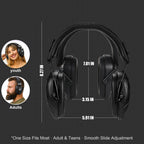 Noise Reduction Ear Muffs,Foldable Shooting Ear Protection,BLACK