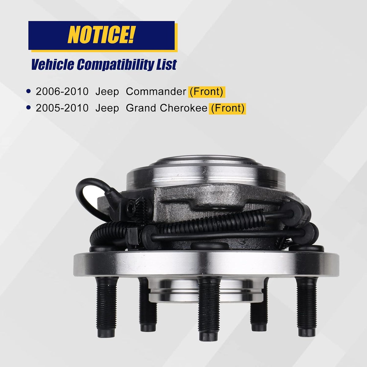 KUSATEC 513234 Front Wheel Bearing and Hub Assembly