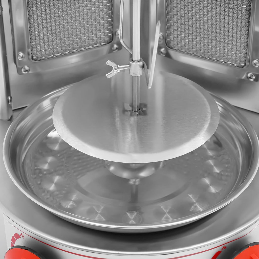 Commercial Shawarma Machine, 110V 3000W Vertical Rotisserie with 2 Heaters