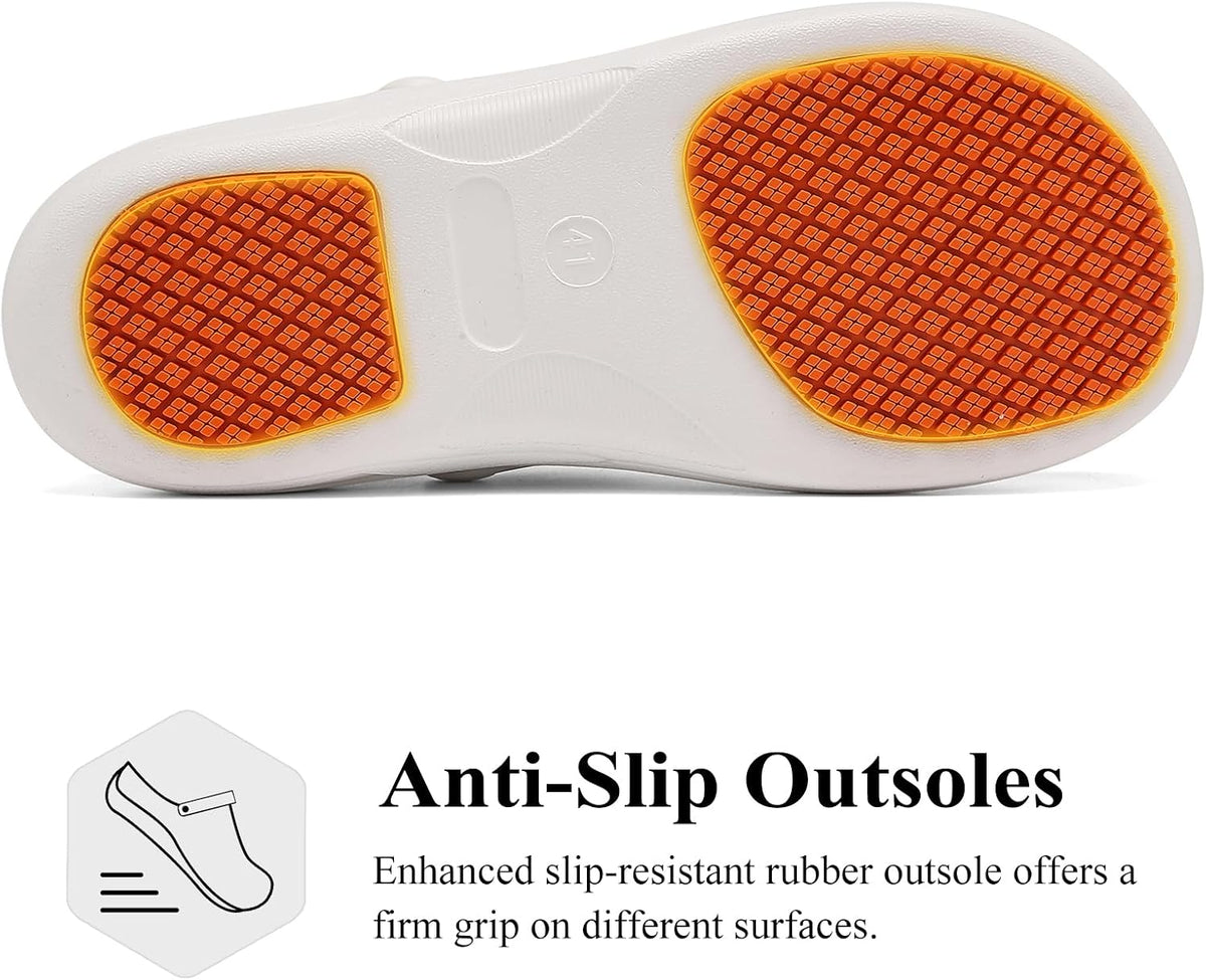 Non Slip Chef Shoes for Men Women, Waterproof Slip Resistant Kitchen Work Shoe Food Service Nursing Clogs
