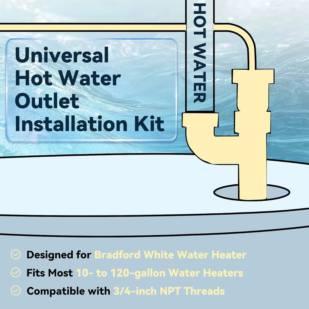 Upgrade Powered Anode Rod, Compatible with Bradford White Water Heater
