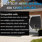Automotive Multi-Function Relay 5C3T-14B192-AA,4 Pin Multi-Purpose Relay for Ford, Replace 5C3T-14B192-AA 5C3T14B192AA
