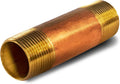 Supply Giant NPBR1245 4-1/2" Long Brass Nipple Pipe Fitting with 1/2" Nominal Diameter and NPT Ends
