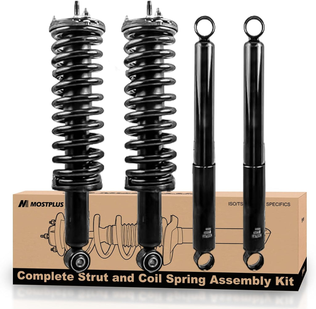 MOSTPLUS Front Rear Complete Strut Spring Assemblies Shock Absorbers 171352L 171352R 344428 Compatible for 1998-2004 Toyota Tacoma (Set of 4)