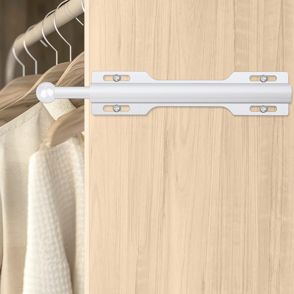 12" Valet Rod for Closet Pull Out (1 Pack, White)