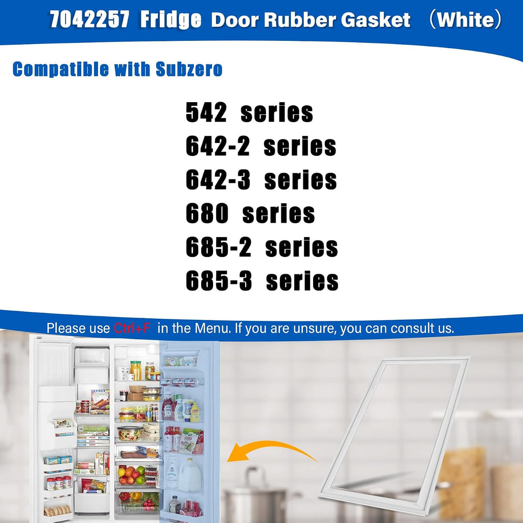 Upgraded 7042257 Refrigerator Door Gasket Replacement for Subzero