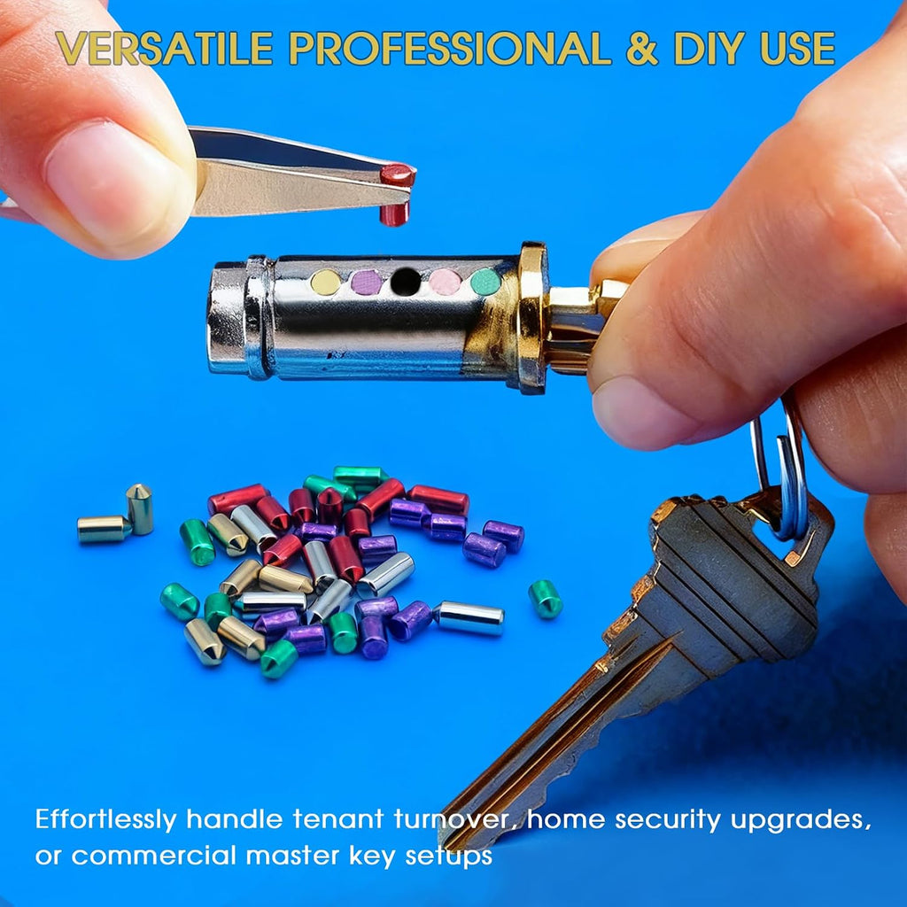 Universal Rekeying Kit for Schlage SC1 SC4 Locks with Color Pins | Professional Door Lock Rekey Kit, Pinning Set with