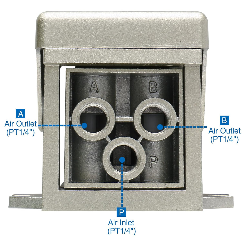 BAOMAIN VF200-08 Pneumatic Foot Pedal Valve, PT 1/4" 2-Position 3-Way