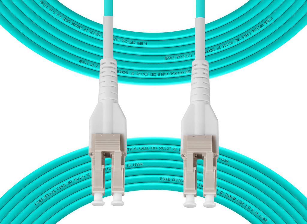 OM3 LC to LC Fiber Patch Cable Multimode 2M(7ft), 5Pack