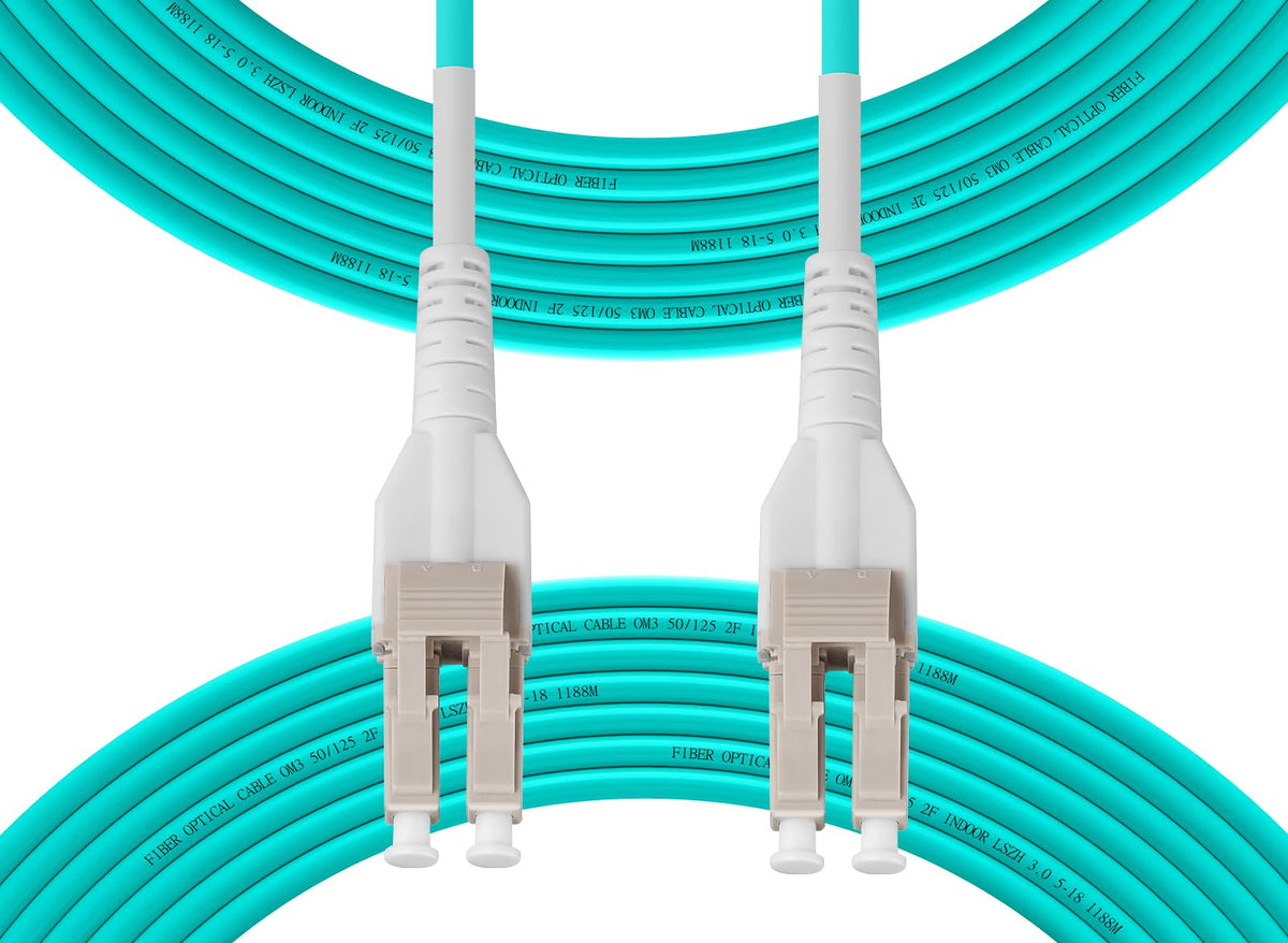 OM3 LC to LC Fiber Patch Cable Multimode 2M(7ft), 5Pack