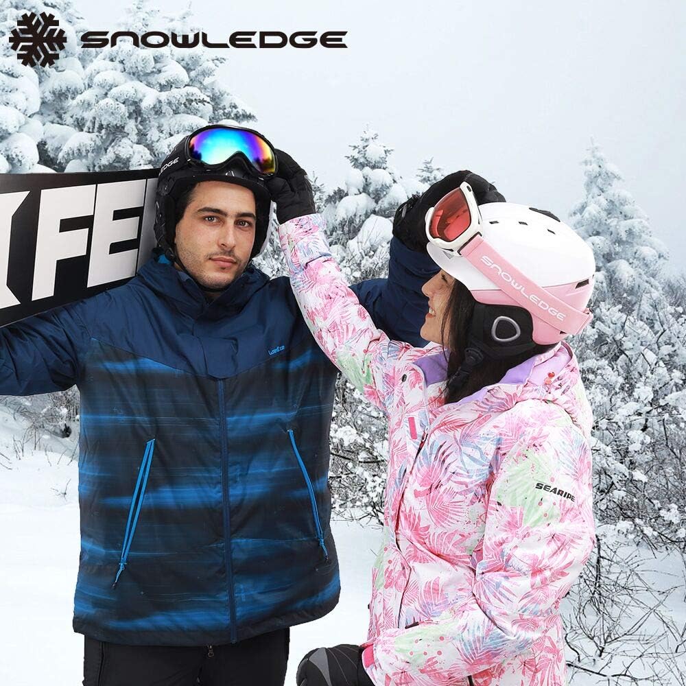 Ski Goggles Over Glasses-Ski Snowboard Snowmobile Goggles for Men Women Adult, Anti Fog 100% UV Protection