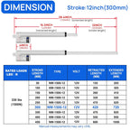 ECO-WORTHY 12V 6 Inch Stroke Linear Actuator 330lbs Maximum Lift with Mounting Brackets (12VDC 6 inch (150mm))