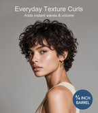 3/4 Inch Curling Iron Brush for Short Hair, Thermal Brush Touch-ups
