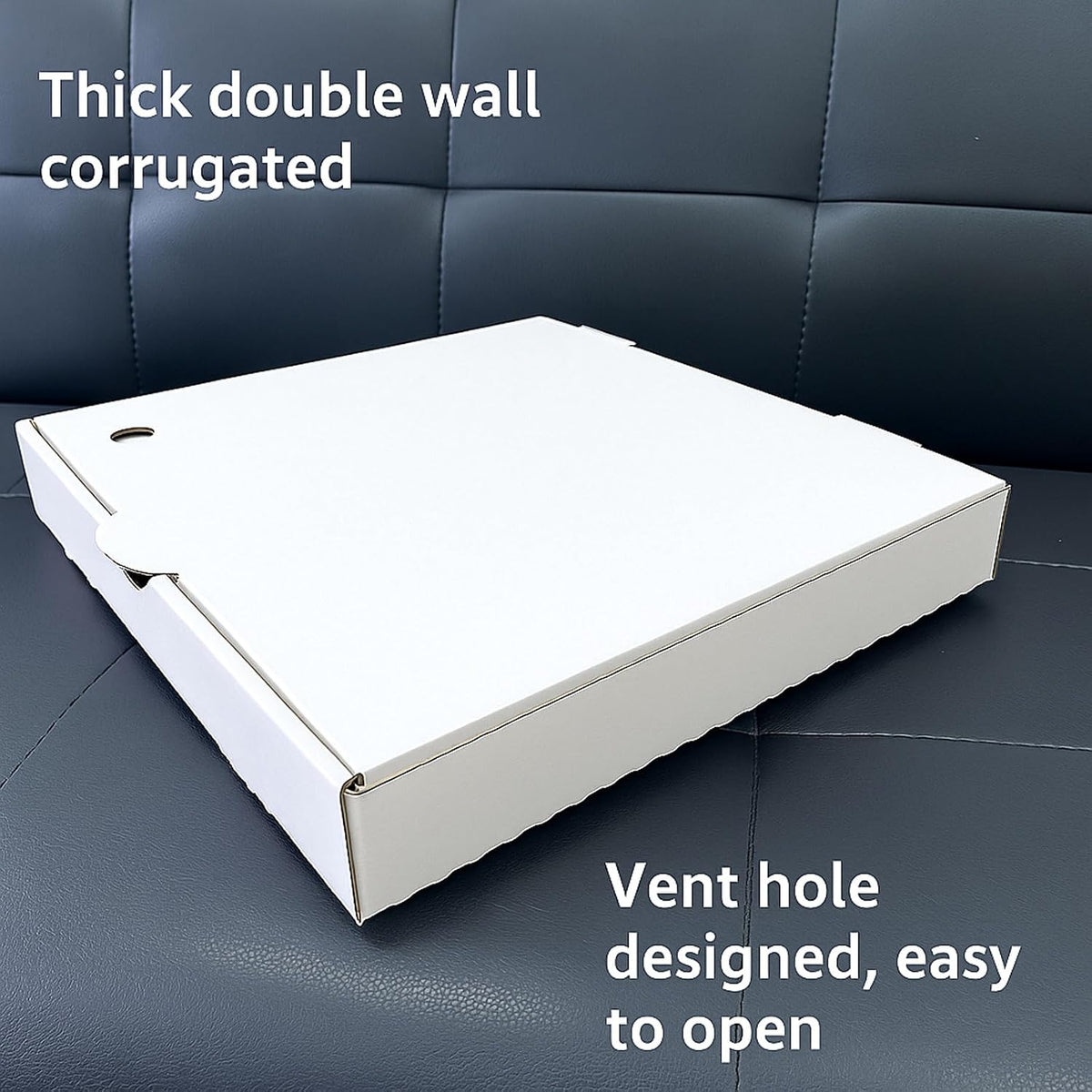 Pizza Boxes 10"x10" With Pizza Liners White Corrugated Pizza Containers
