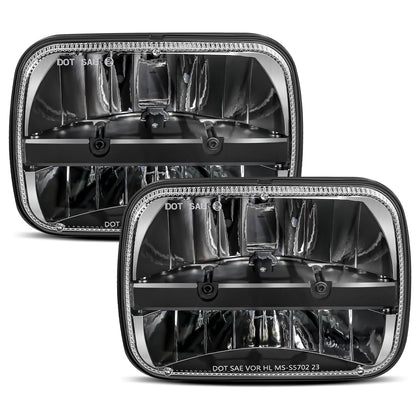 5x7 led headlight 2pcs 7x6 led headlight Reflector Plug and Play H6054 H5054 Hi/Lo Sealed Beam DOT Approved