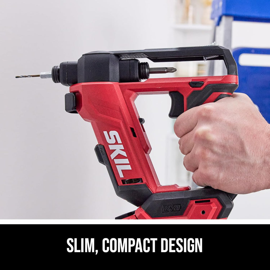 PWR CORE 20 Brushless 20V Flip Drill Driver Kit with Double Collect Flip Head, Torque Settings & Magnetic On-board