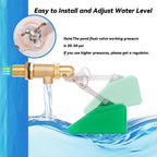 2Pcs Brass Float Valve 1/2 Inch with Adjustable Arm for Ponds
