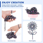 LovesTown 550 PCS Ferrite Putty Stones, Magnetic Beads, Multicolor