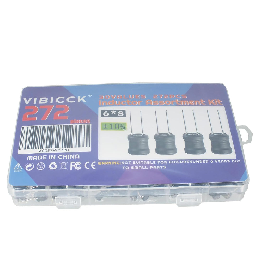 30 Values 272 PCS Inductor Assortment Kit 1uH to 100mH DIP Radial