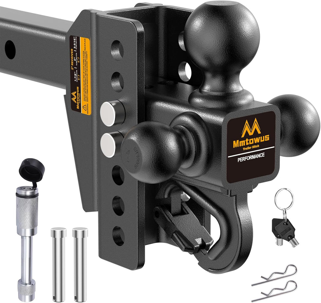 Adjustable Trailer Hitch - Drop Hitch Fit 2" Receiver -6" Drop/Rise