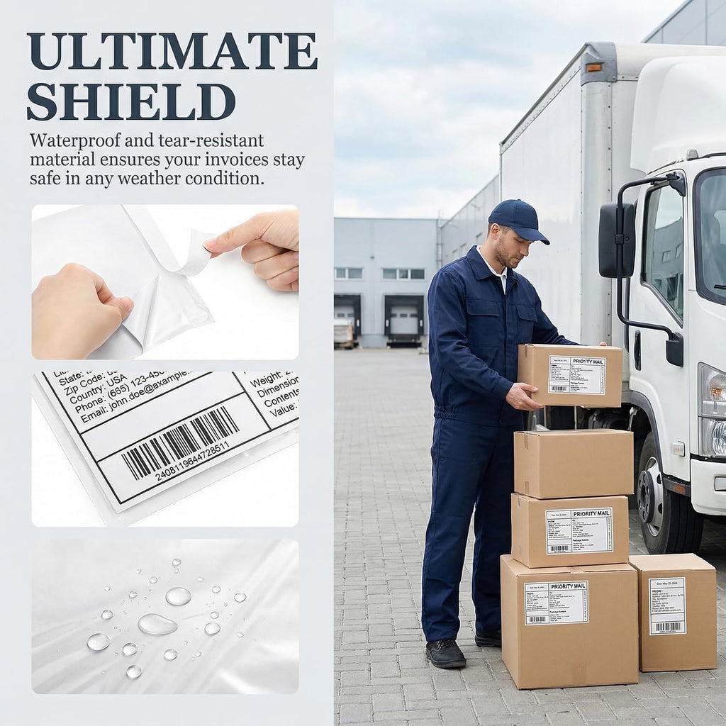 300 Pcs Packing List Envelopes 6''x10'', Adhesive Shipping Sleeves Clear Shipping Label Pouches for Mailing