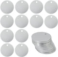 Round Aluminum Blank Tags Stamping Blanks Engraving Blanks 25 Pack (Siver)