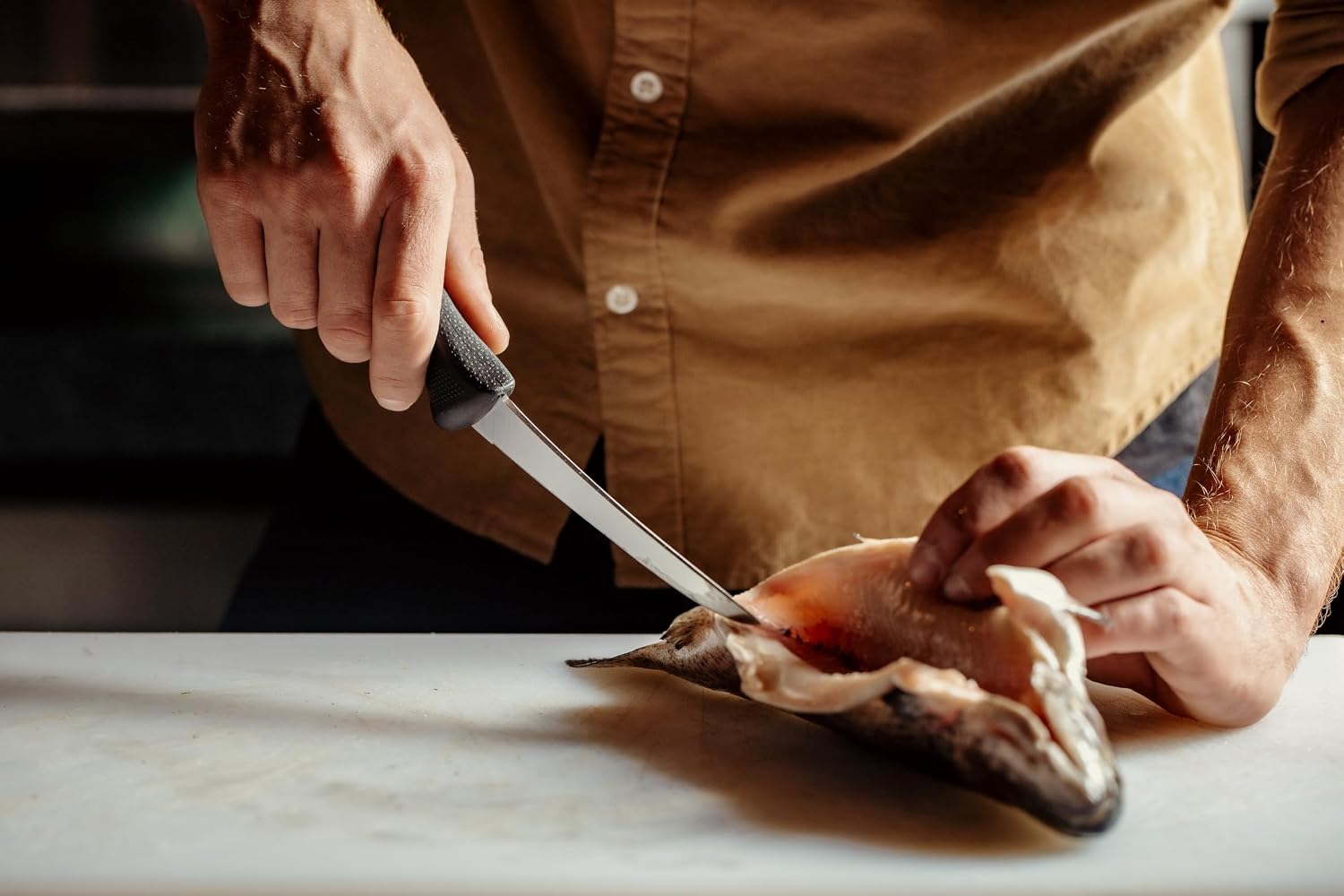 M23820 Millennia Black Handle, 6-Inch Curved, Boning Knife
