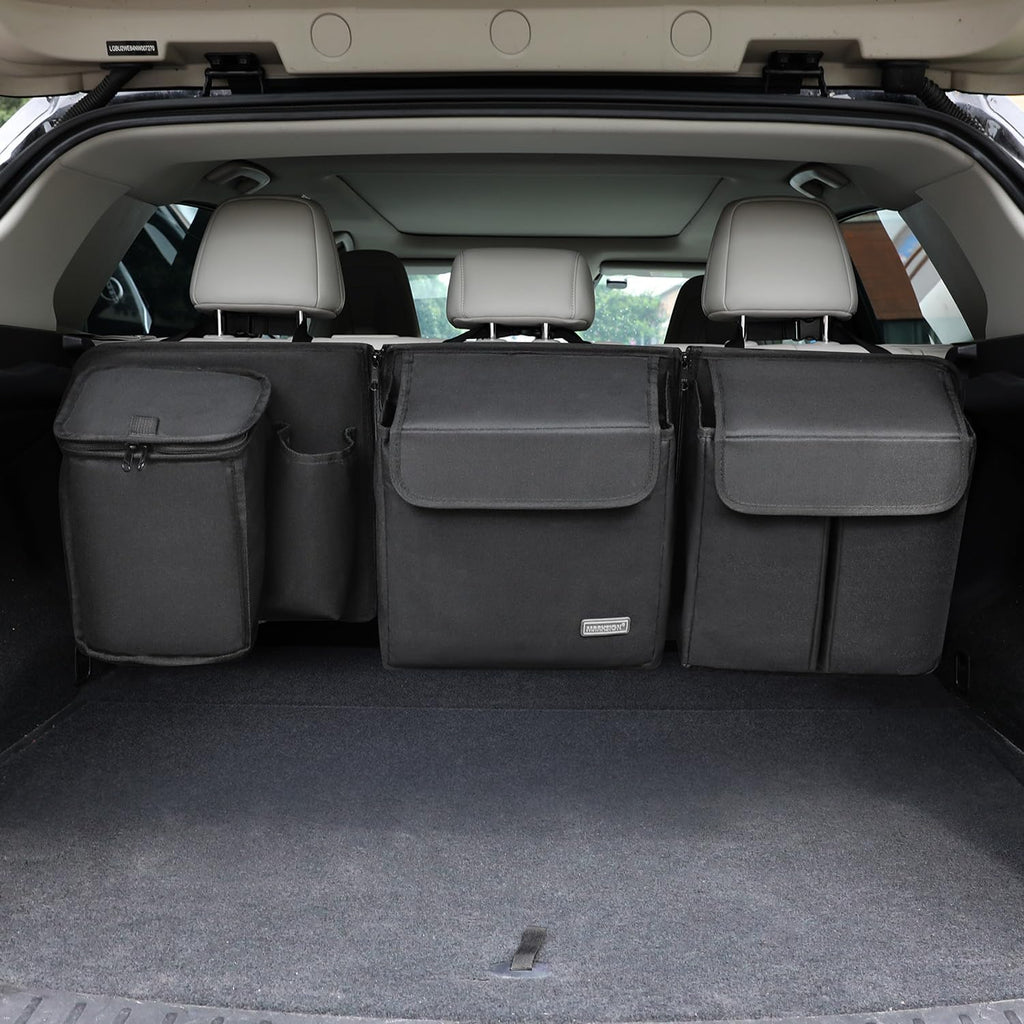 Deluxe Trunk and Backseat Organizer for Medium or Large Size SUVs & RVs, Detachable Storage Modules with Built-in