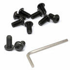 iexcell 10 Pcs M10 x 20mm Thread Pitch 1.5 mm Alloy Steel 12.9 Grade Hex Socket Button Head Cap Screws Bolts Kit, Black Oxide Finish