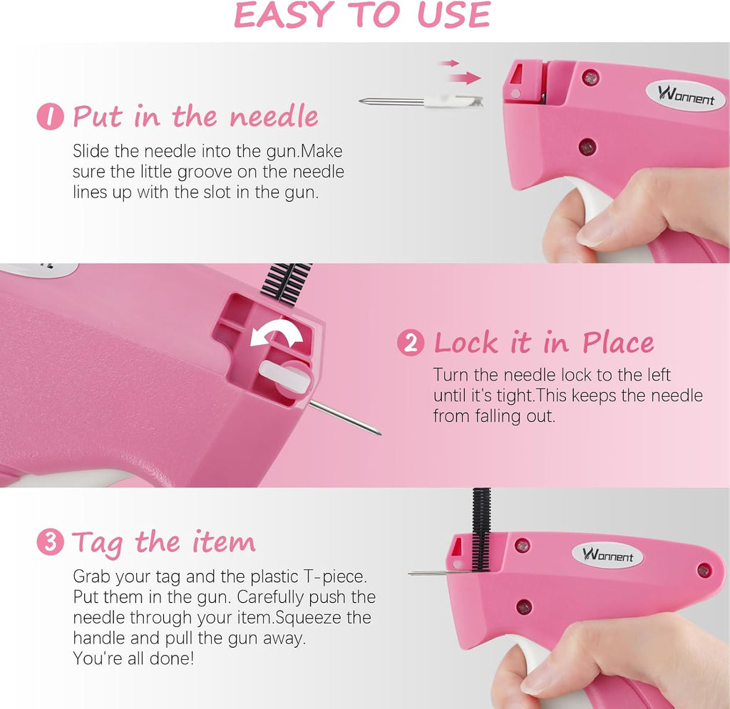 Stitch Gun for Clothes Stitchy Tagging Gun for Clothing Stitchy Quick Clothing Fixer -Includes 1,000 Black Fasteners