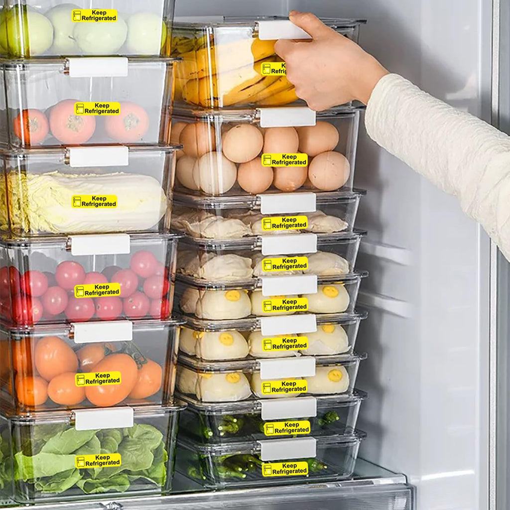 Keep Refrigerated Stickers, Shipping Cold Food Packaging, Warning Labels, and Health clinics, Durable PVC Material