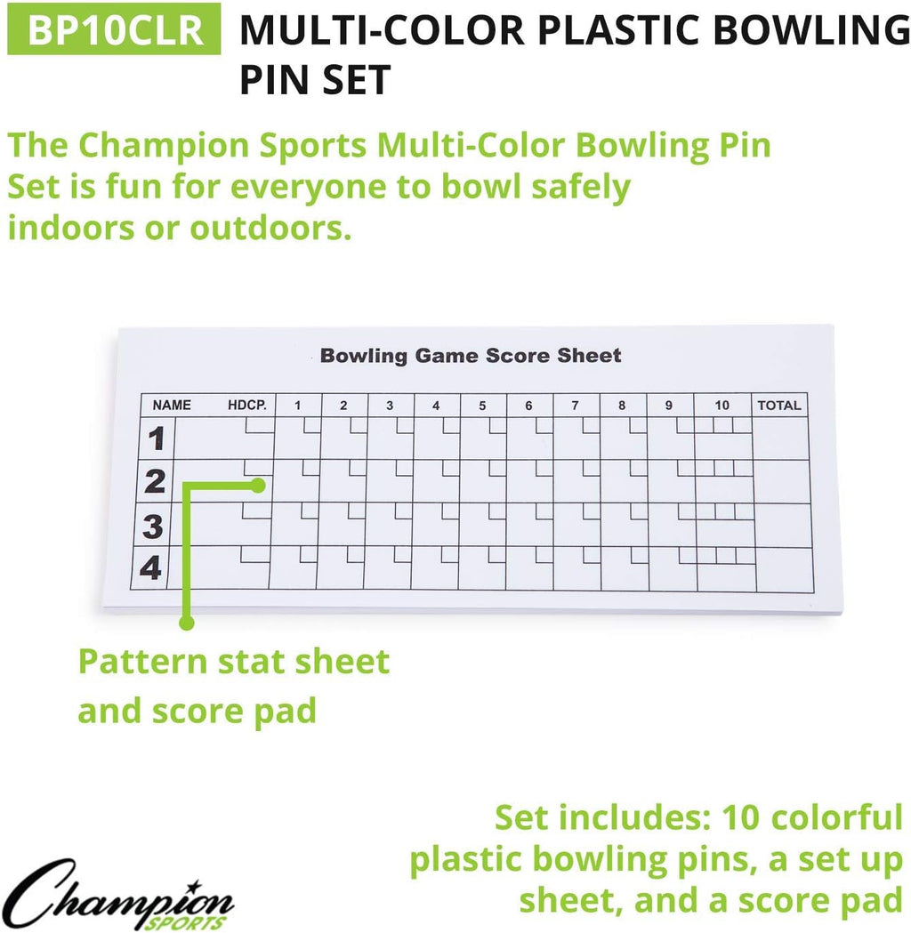 Weighted Plastic Bowling Pin Set