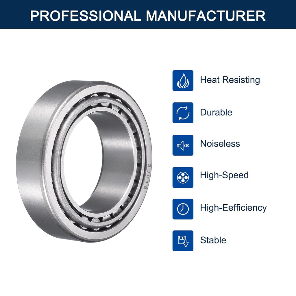2 Pack 33010 Tapered Roller Bearing Cone and Cup Set