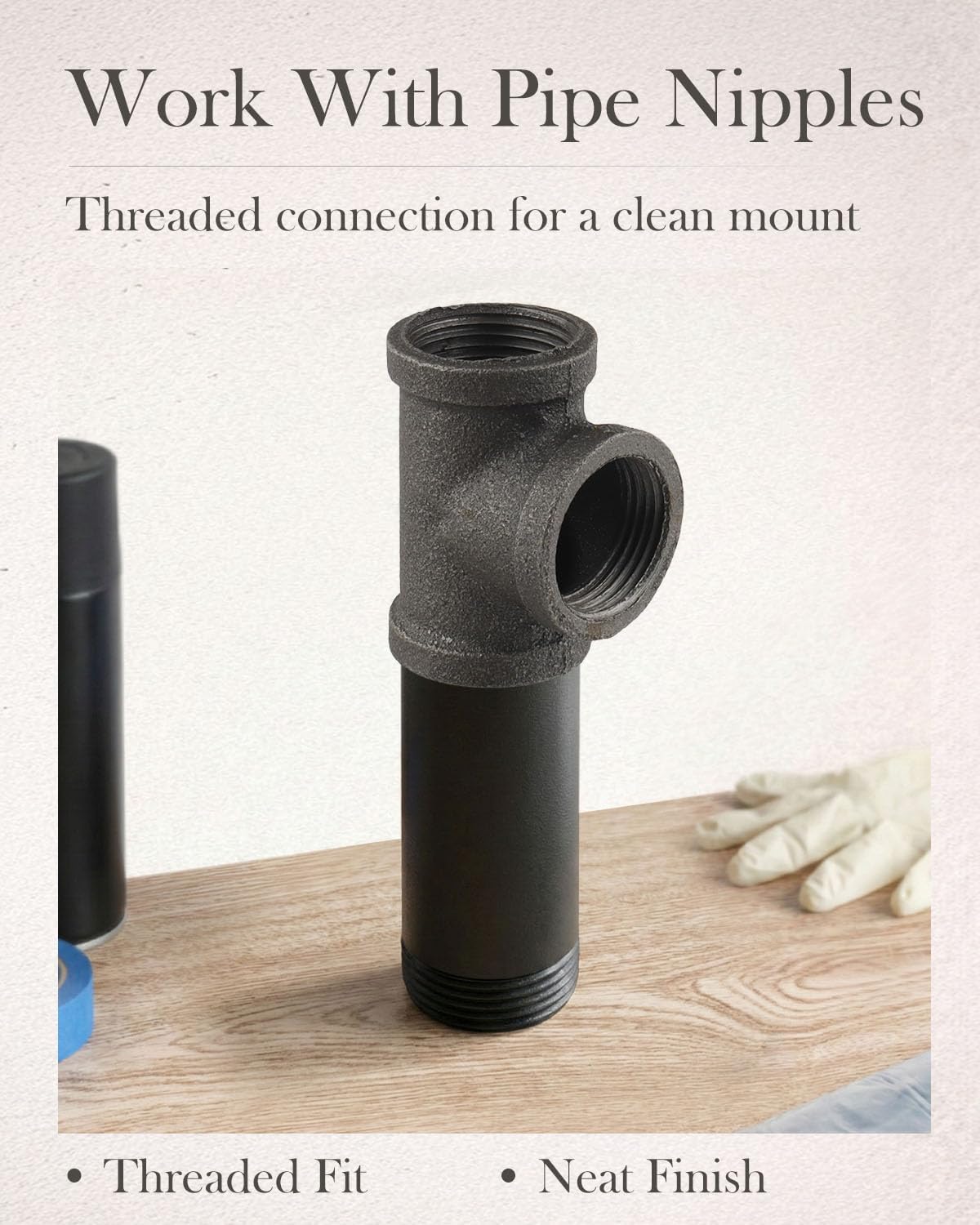 3/4" Malleable Cast Iron Pipe Tees 10 PACK