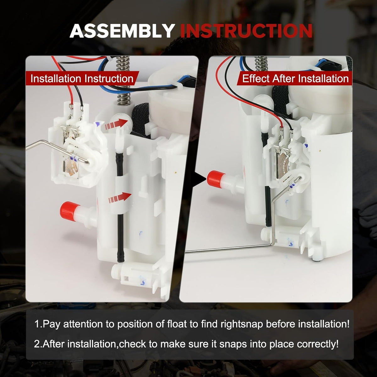 E7218M Electric Fuel Pump Module Assembly Compatible with Jeep Compass Patriot 2007-2016, Compatible with Dodge Caliber 2007-2008, 2.4L L4, Replaces# P76269M SP7020M