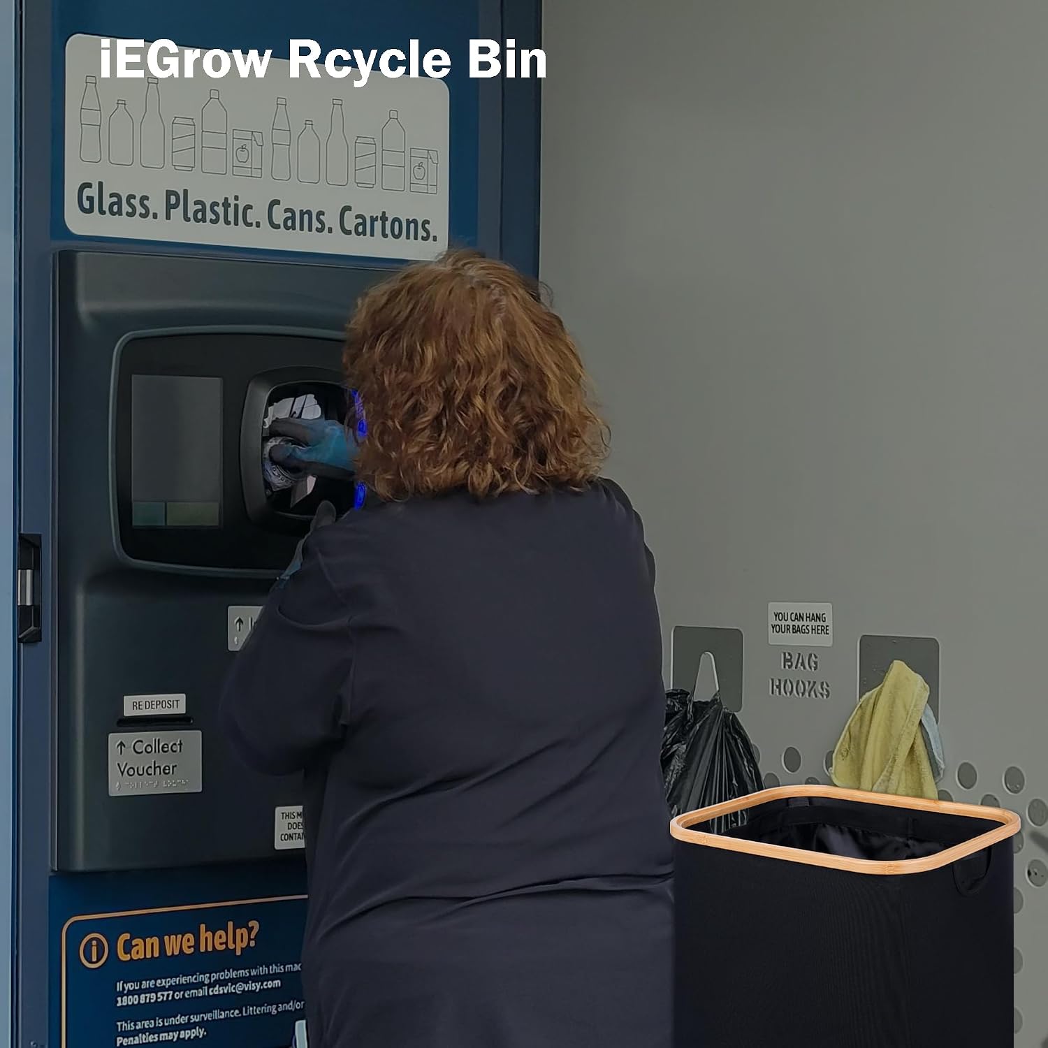 29 Gallons Recycling Bins for Kitchen, Indoor Recycle Bins with Lid, 110L Large Recycle bin with 2 Removeable