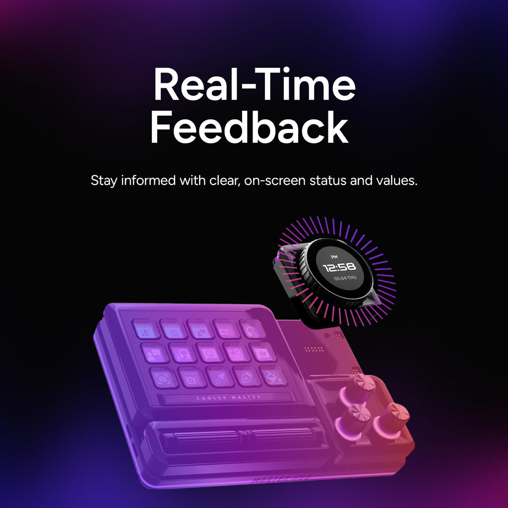 Cooler Master MasterHUB Encoder Dial, IPS Display Controller