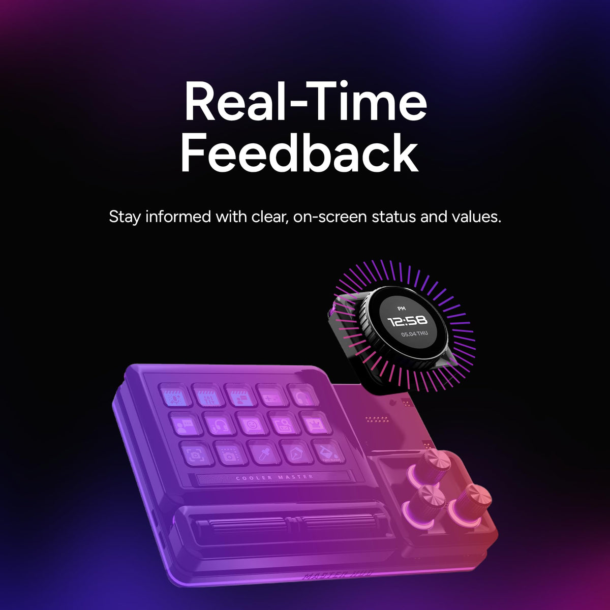 Cooler Master MasterHUB Encoder Dial, IPS Display Controller