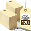 120PCS Manila Tags with Wire, 4 3/4" x 2 3/8" Shipping Labels