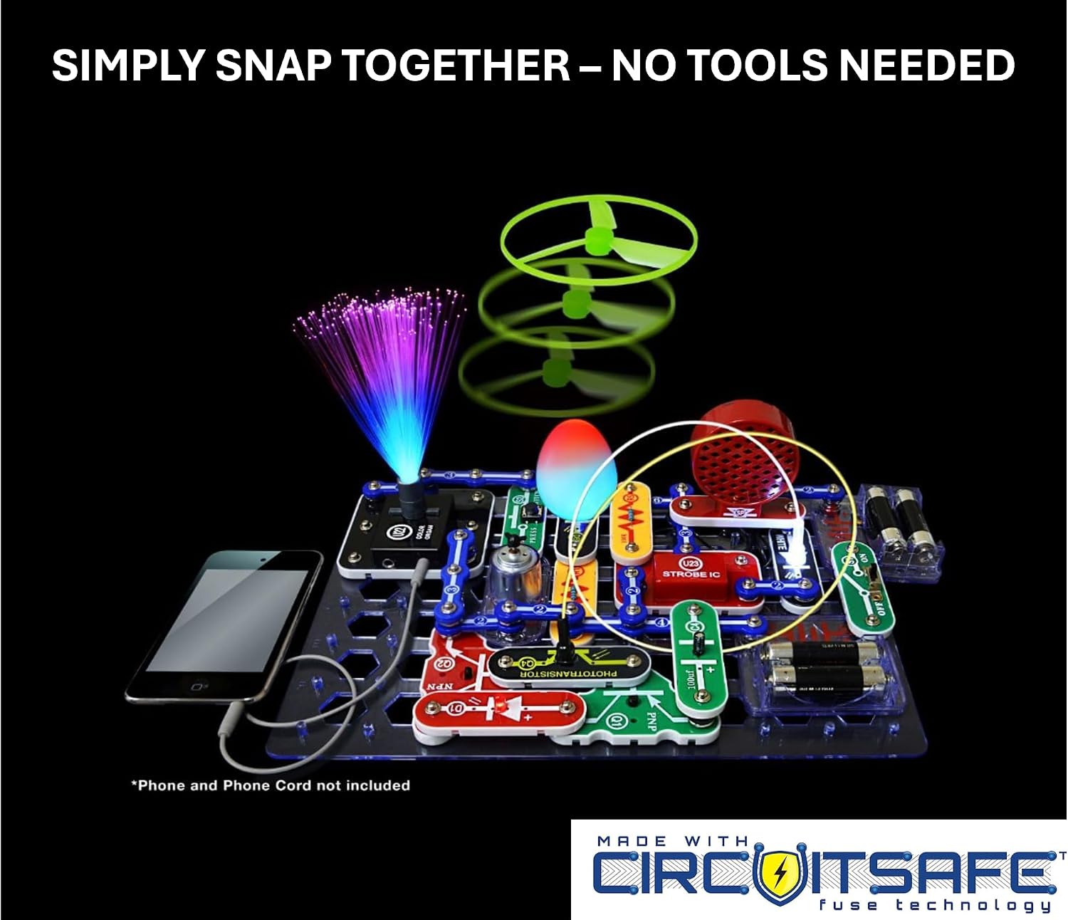Light Electronics Exploration Kit | Over 175 Exciting STEM Projects | Full Color Project Manual | 55+ Snap Circuits