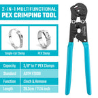 DureTech 2IN1 Ratchet PEX Crimping Tool