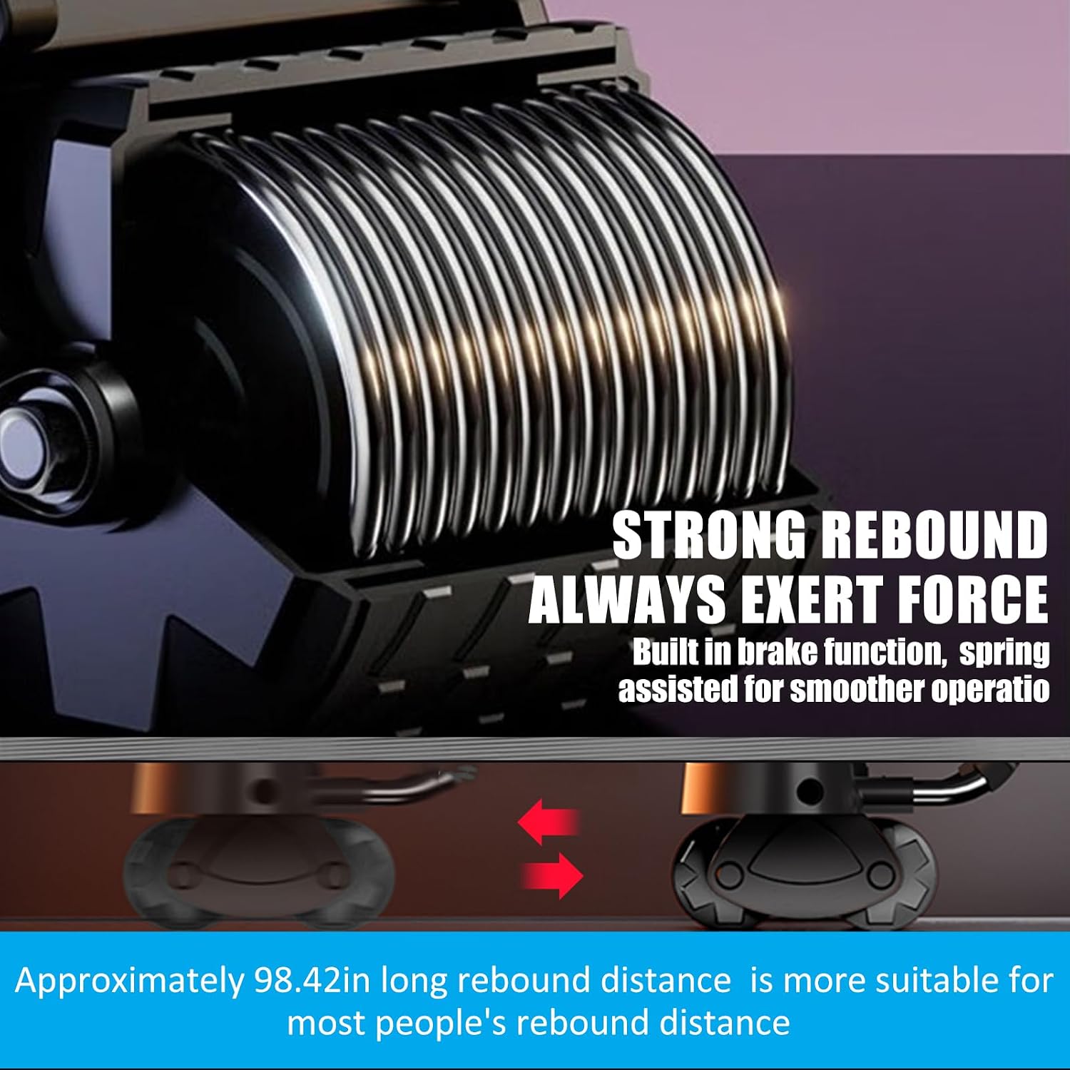 Elbow Support Automatic Rebound Abdominal Wheel，Ab Roller for Abdominal Exercise Machine，Abs Workout Equipment，Dolly